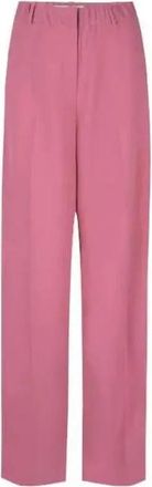 Dante6 Luca Rechte Broek - Dames - Straight fit broeken - Roze - XS - Leer - Broeken