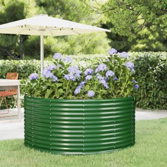 vidaXL Arriate De Jard&iacute;n Verde 140x140x68 Cm Acero Galvanizado Vidaxl
