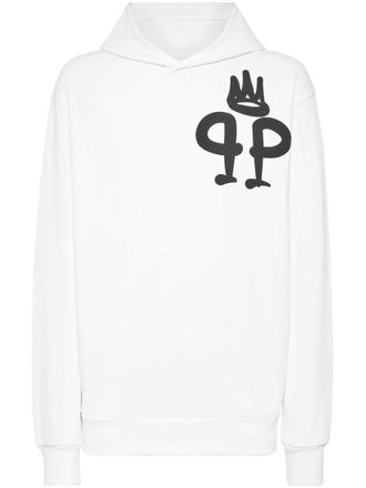 Philipp Plein King hoodie - men - Cotton - XXXXL - White