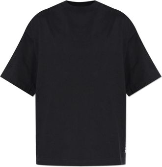 Jil Sander Logo-Bedruikt T-shirt - Dames - T-shirts - Zwart - XS - Katoen - Tops