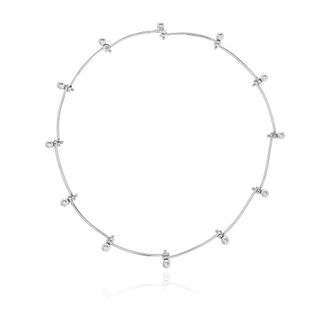 Jil Sander Necklaces, female, Gray, Size: ONE SIZE Brass necklace