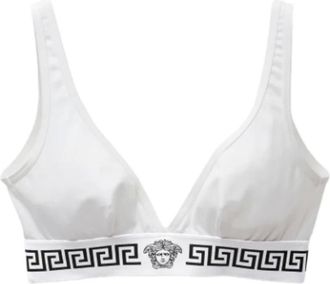 Versace Ondergoed, Dames, Wit, S, Katoen, Katoenen Jersey Bralette