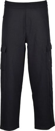 Emporio Armani Black Cotton-Blend Cargo Tracksuit Pants