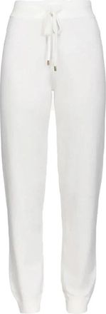 Pinko Witte joggingbroek - Dames - Sweatpants - Wit - S - Katoen - Broeken