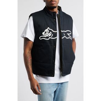 Icecream Logwood Reversible Quilted Vest in Black at Nordstrom Rack, Size Small