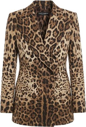 Dolce & Gabbana Leopard-print Double-breasted Blazer
