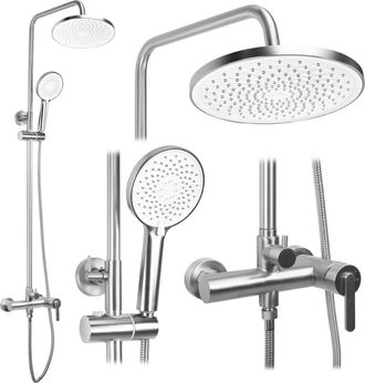 Rea Juego De Ducha Rea Js-h1190n Ontario Brush Nickiel