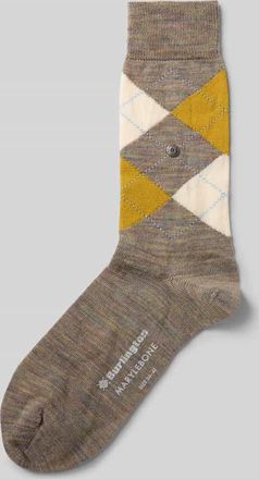 Burlington Socken mit Label-Details Modell Marylebone in Beige, Größe 36-41