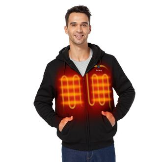 Ororo Heated Hoodie with Power Bank Heated Sweatshirt for Men and Women - Charger Not Included (Black, S)