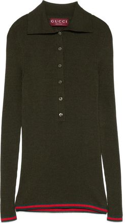 Gucci Ribbed Polo Top