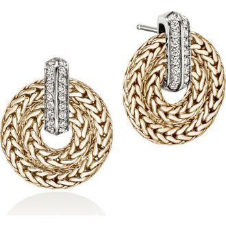 John Hardy Icon Woven Drop Earrings in Gold at Nordstrom