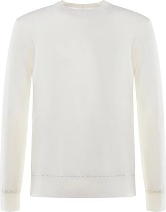 Eleventy crew-neck sweater - White