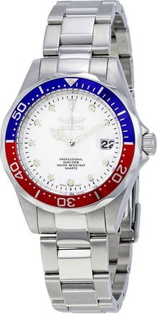 Invicta Pro Diver White Dial Pepsi Bezel Mens Watch 17047