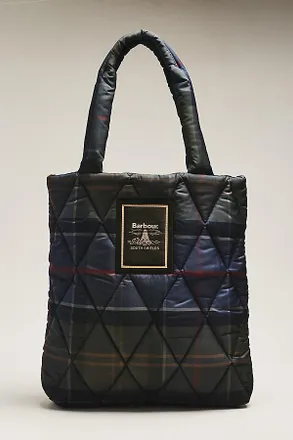 Barbour Tartan Arlene Quilted Tote Bag