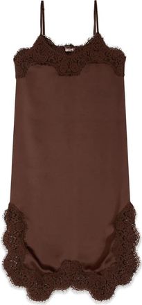 Oltre Short Kleedjes - Dames - Feestkleedjes - Bruin - L - Satijn - Kleedjes