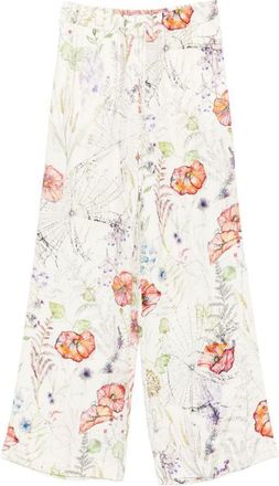 Alexander McQueen Floral Cotton Trousers