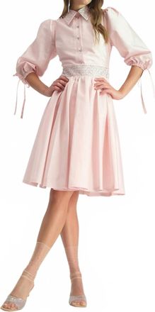 Tropic of C Buttoned Rhinestone Dress In Blush