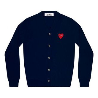 Comme Des Garçons Cardigan Red Emblem Navy AZ-N008-051-2
