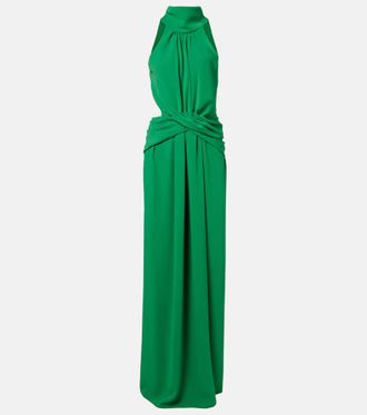Johanna Ortiz Cutout gathered maxi dress
