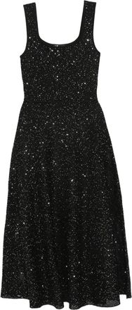 Maje Gebreide midi-jurk - Zwart