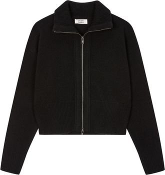 STUDIO TOMBOY high-neck zip-up cardigan - women - Nylon/Wool - OS - Black