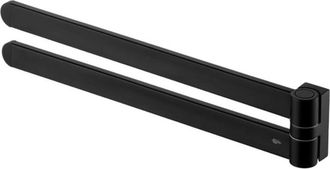 Bisk Percha Giratoria De Doble Brazo Futura De 425 Mm, Color Negro