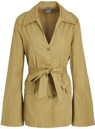 8 by YOOX ORGANIC COTTON BELTED CHEMISIER