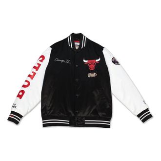 Mitchell & Ness x NBA Team Origins Varsity Satin Jacket Chicago Bulls OJBF4854-CBUYYPPPBKWH