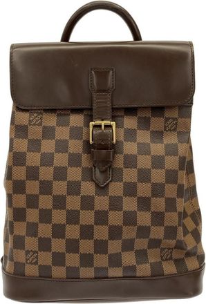 Louis Vuitton Brown Coated Canvas Backpack (Pre-Owned)