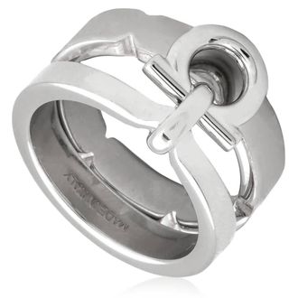 Ferragamo Ladies Palladium Scarf Ring