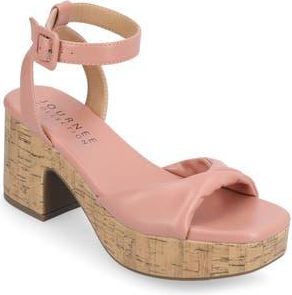 Journee Collection Eianna Sandal in Pink at Nordstrom Rack, Size 9
