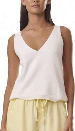 Splendid Campbell Sweater Tank Top In White Limoncello