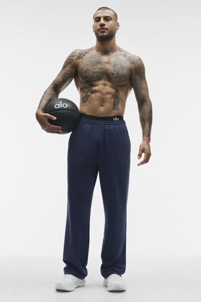 Alo | Double Take Straight Leg Pants in Navy, Size: Medium