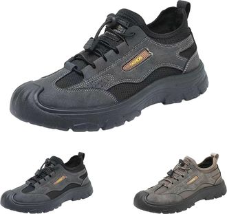 Generic Extra Wide Mens Walking Hiking Shoes Slip On Breathable Trainers Mesh Lining Running Shoes Non Slip Athletic Sneakers Outdoor Lightweight Camping Clim