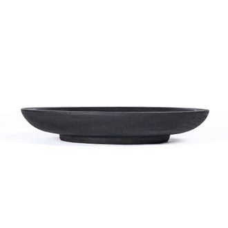 Bazar Bizar Plato de madera en negro 60x60x10 cm