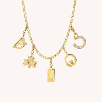 R&eacute;alta Irish Charm Necklace in Gold | Size: 45 cm