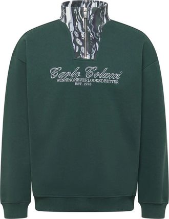 Carlo Colucci Troyer - Heren - Sweatshirts - Groen - M - Katoen - Hoodies & sweatvesten