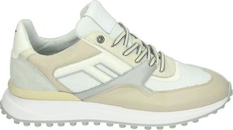 Floris Van Bommel Schoenen, Heren, Veelkleurig, 47 EU, Leer, Casual witte sneakers met uitneembaar voetbed