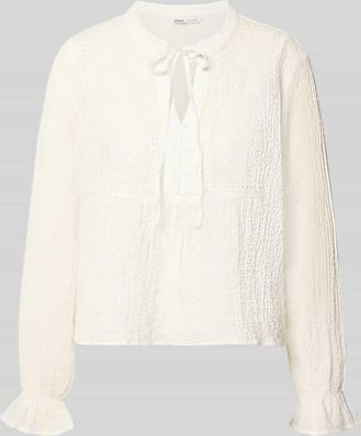 Only Regular Fit Langarmbluse mit Intarsien Modell ViCKY LIFE in Offwhite, Gr&ouml;&szlig;e XL