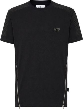 Philipp Plein T-shirt Ronde Hals Korte Mouw - Heren - T-shirts - Zwart - XL - Katoen - Tops