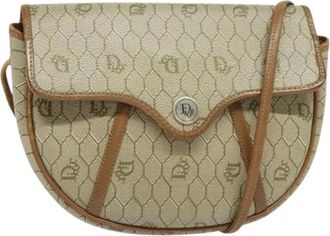 Dior Pre-owned Cross Body Bags, female, Beige, Size: ONE SIZE Pre-owned Plastic Shoulder Bag