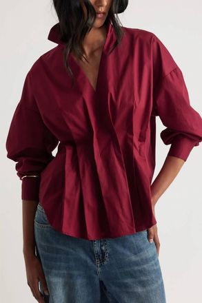 THML Clothing Collared V-Neck Top