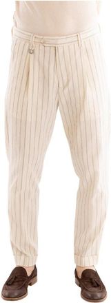 Paolo Pecora Slim-fit Pantalon - Heren - Chinos - Beige - L - Katoen - Broeken