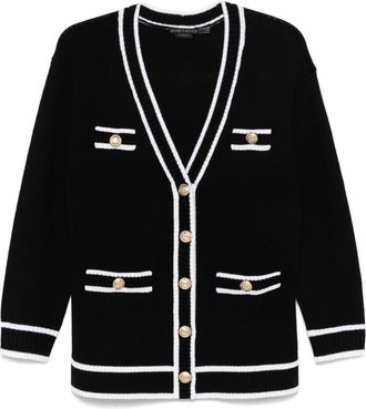 Alice & Olivia Cardigan con righe - Nero