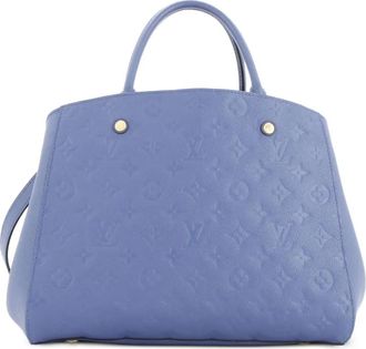 Louis Vuitton Montaigne handtas Empreinte leren MM tas met monogram - Blauw