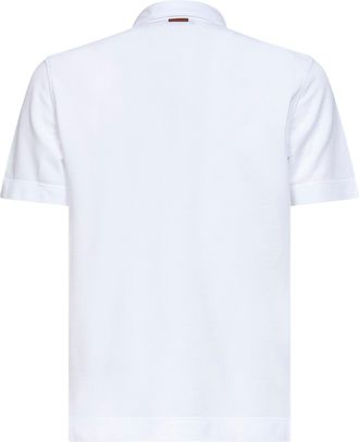 Ermenegildo Zegna Mens Polo Shirt Cotton Piqu&eacute; White T-shirts And Polos