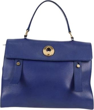 Saint Laurent Pre-owned Handbags, female, Blue, Size: ONE SIZE Pre-owned Vintage Handbag
