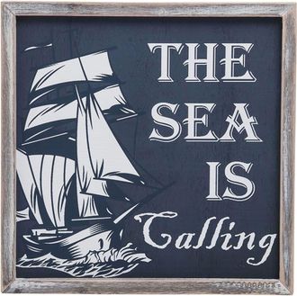 Beachcombers Sea Is Calling Wall Hanging Plaque Sign in Blue at Nordstrom, Size Medium