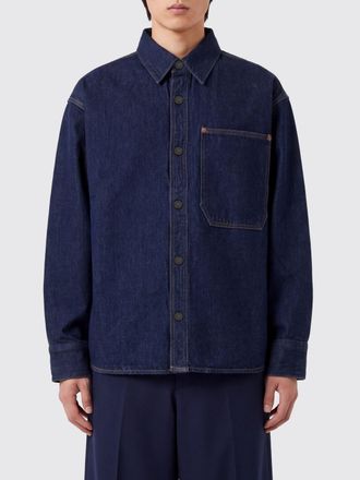 A Gold E Relaxed Fit Denim Shirt in Recycled Cotton with Patch Pockets