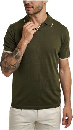 Daniele Fiesoli Tops, Heren, Groen, L, Katoen, Df 0515 Poloshirt